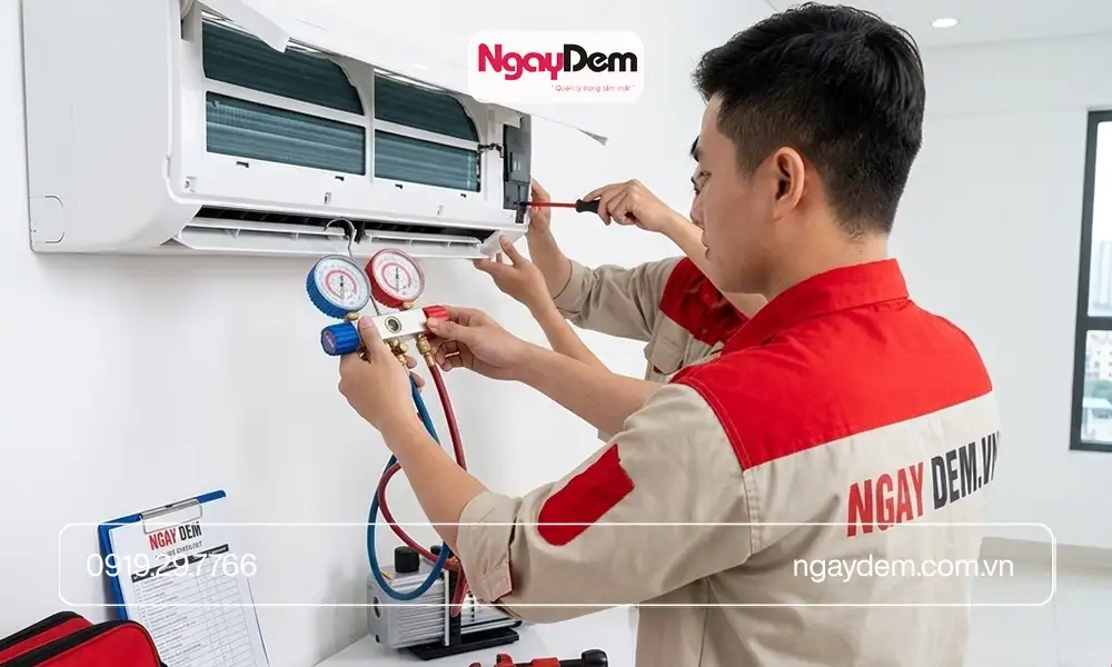 An tâm sửa lỗi hệ thống gas điều hòa tại nhà tại Ngày Đêm