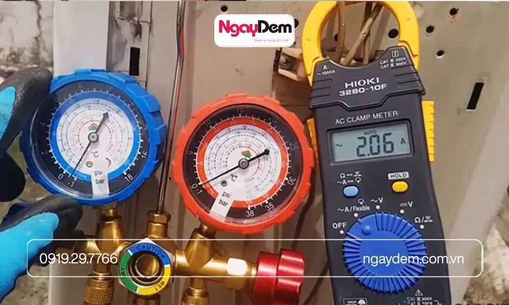 Cách sửa lỗi hệ thống gas điều hòa - nạp và kiểm tra áp suất