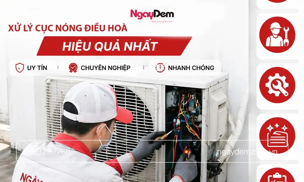 Hướng dẫn cách xử lý lỗi cục nóng điều hoà 