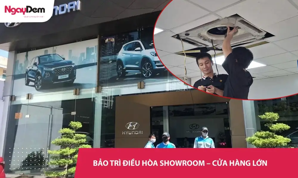 Dịch vụ bảo trì điều hòa Showroom – cửa hàng lớn – Uy tín, giá hợp lý
