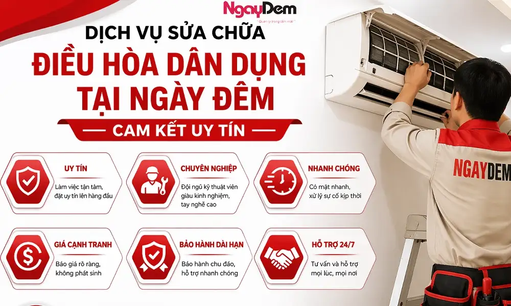 Dịch vụ sửa chữa điều hoà dân dụng đáng tin cậy - Xử lý nhanh trong ngày