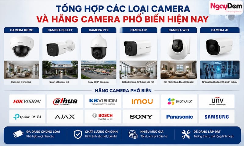 Các hãng và loại camera phù hợp để lắp đặt camera cho trung tâm y tế, phòng khám, bệnh viện lắp đặt camera cho bệnh viện