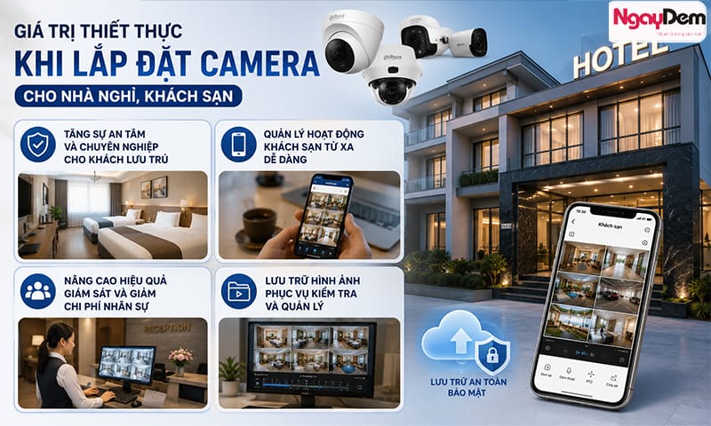 Lắp đặt camera cho nhà nghỉ, khách sạn mang lại giá trị lớn Lắp đặt camera cho khách sạn, nhà nghỉ