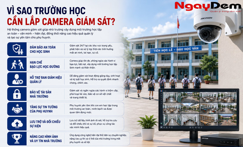 Vì sao trường học cần lắp camera giám sát?