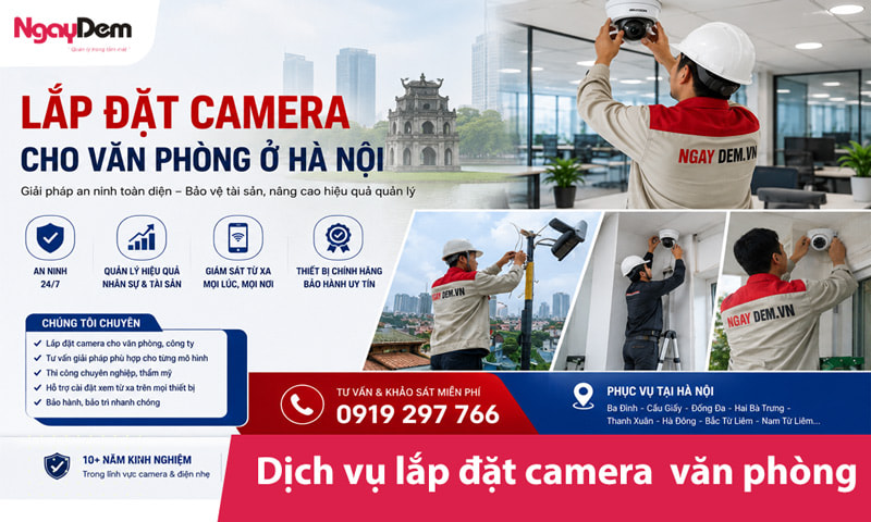 Dịch vụ lắp đặt camera cho văn phòng ở Hà Nội