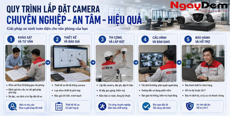 Quy trình lắp đặt camera chuyên nghiệp