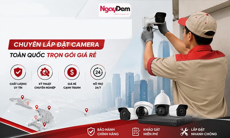 Cơ điện Ngày Đêm - nhận thi công lắp đặt camera Trung tâm thương mại uy tín trọn gói lắp đặt camera Trung tâm thương mại