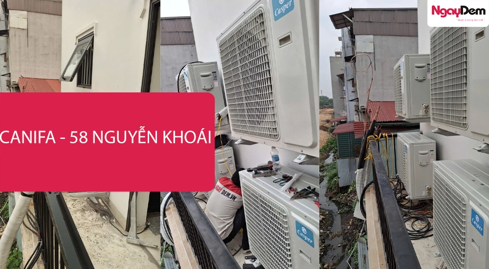 Lắp đặt điều hoà cho Canifa 58 Nguyễn khoái