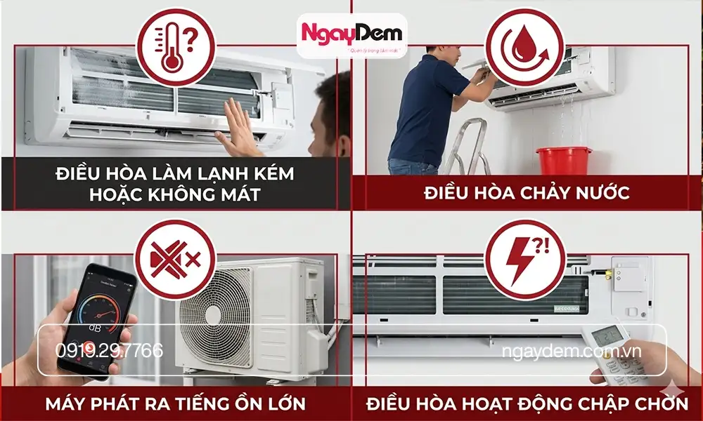 Các sự cố điều hoà cảnh báo cần bảo trì điều hoà nhà hàng định kỳ
