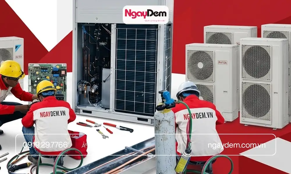 Khắc phục lỗi thường gặp ở điều hoà trung tâm