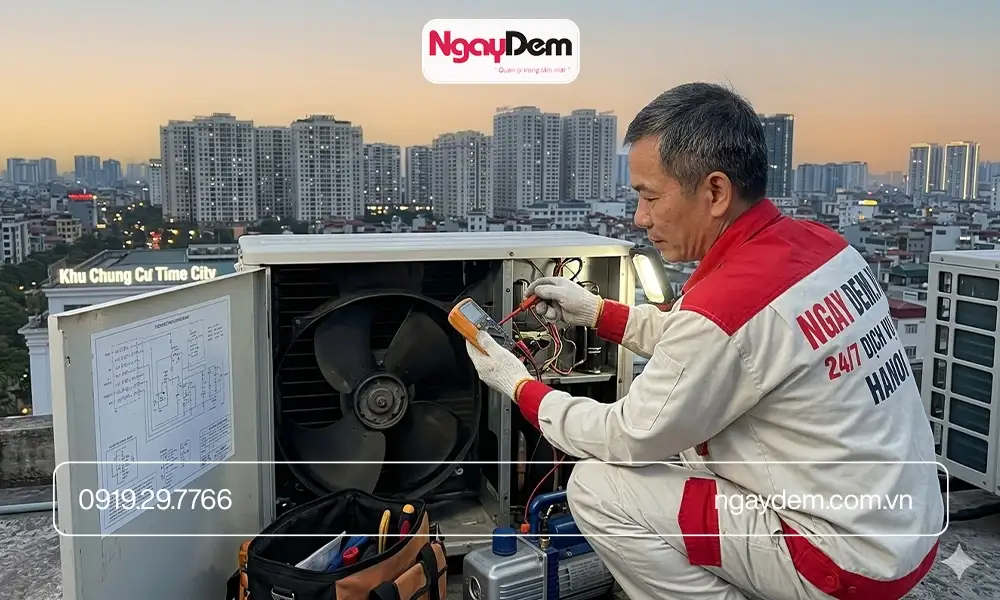 Sửa chữa điều hoà cho chung cư tại Ngày Đêm nhanh chóng - Chính xác