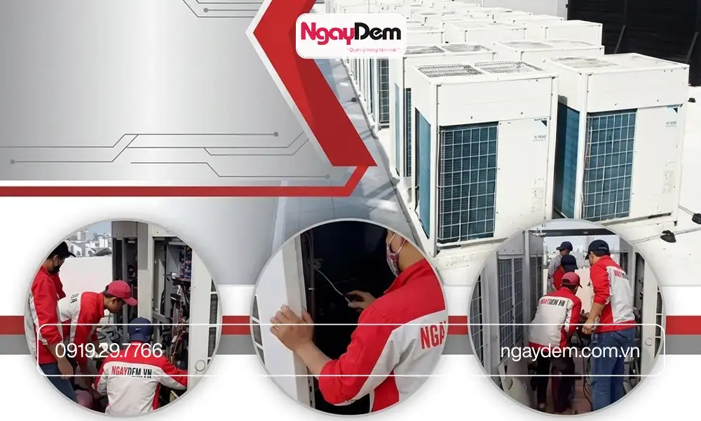 Dịch vụ sửa chữa hệ thống điều hòa trung tâm VRV / VRF tại Ngày Đêm
