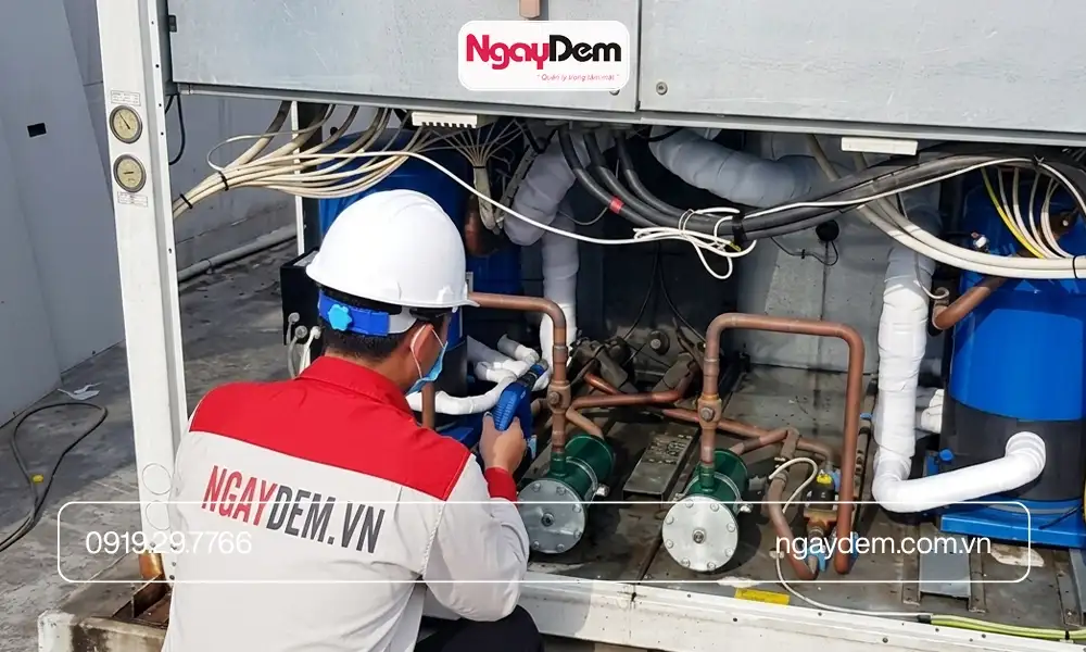 Dịch vụ sửa chữa hệ thống HVAC – AHU – FCU – Chiller đáng tin cậy tại Ngày Đêm