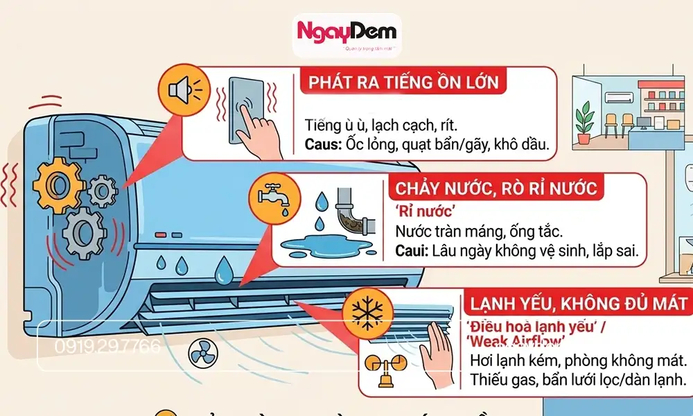 Điều hoà gặp sự cố cần bảo trì định kỳ