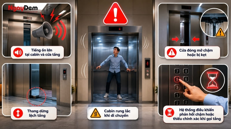 Các dấu hiệu nếu không bảo dưỡng thang máy định kỳ