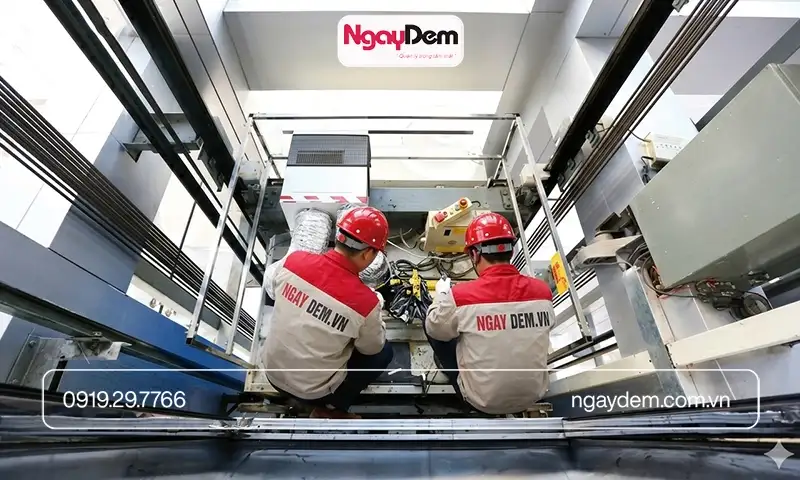 Bảo dưỡng thang máy Sanyo định kỳ - thang máy luôn hoạt động ổn - tiết kiệm chi phí sửa chữa