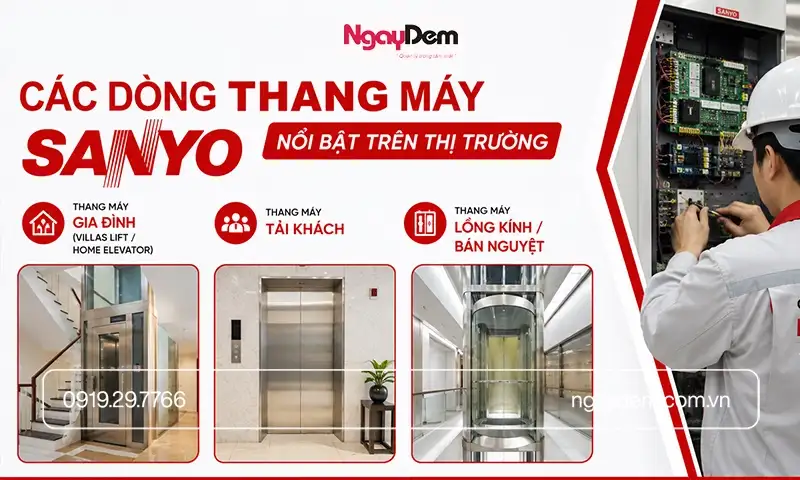 Một số dòng thang máy Sanyo sử dụng phổ biến
