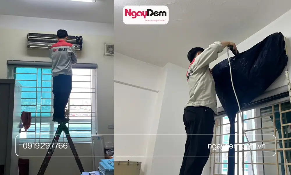 Công việc thực hiện bảo dưỡng điều hoà