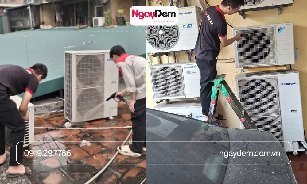Bảo dưỡng điều hòa Panasonic tại Cơ điện Ngày Đêm uy tín - chuyên nghiệp
