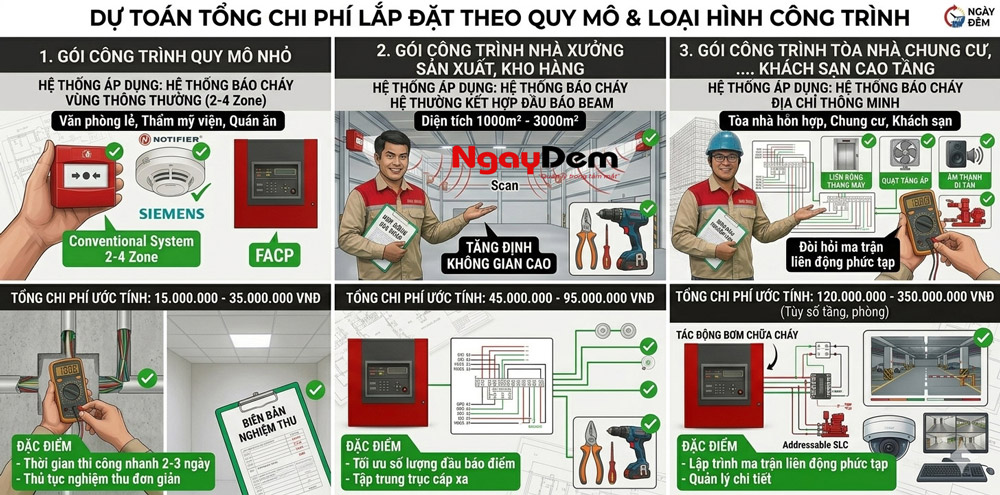Báo giá lắp đặt hệ thống báo cháy