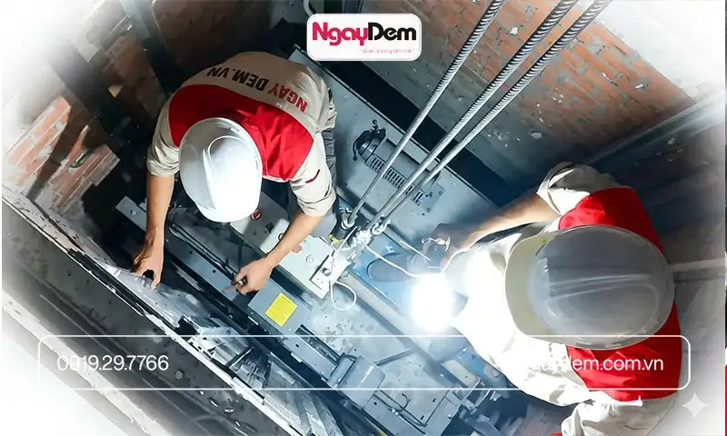 Bảo trì - bảo dưỡng thang máy thuỷ lực tại Cơ điện Ngày Đêm giá rẻ - Không phát sinh chi phí