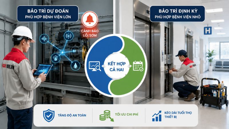 Bảo trì dự đoán (Predictive Maintenance) có phù hợp với thang máy bệnh viện không?