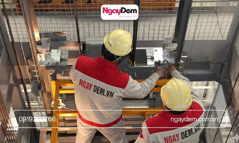 Bảo trì thang máy cho khu công nghiệp công ty Du Đức Việt Nam - Tiến hành kiểm tra các hạng mục
