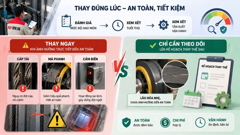 Có nên thay linh kiện ngay khi phát hiện dấu hiệu hao mòn?