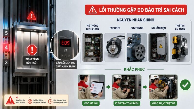 Dừng tầng hoặc báo lỗi đột ngột