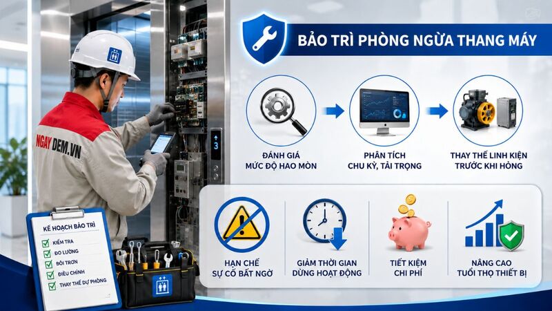Bảo trì thang máy phòng ngừa