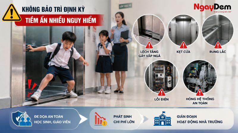 Những nguy cơ mất an toàn nếu không bảo trì thang máy định kỳ