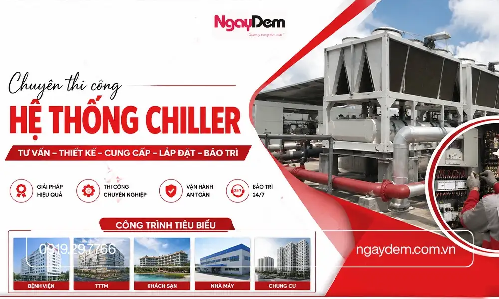 Các công trình thi công lắp đặt hệ thống Chiller