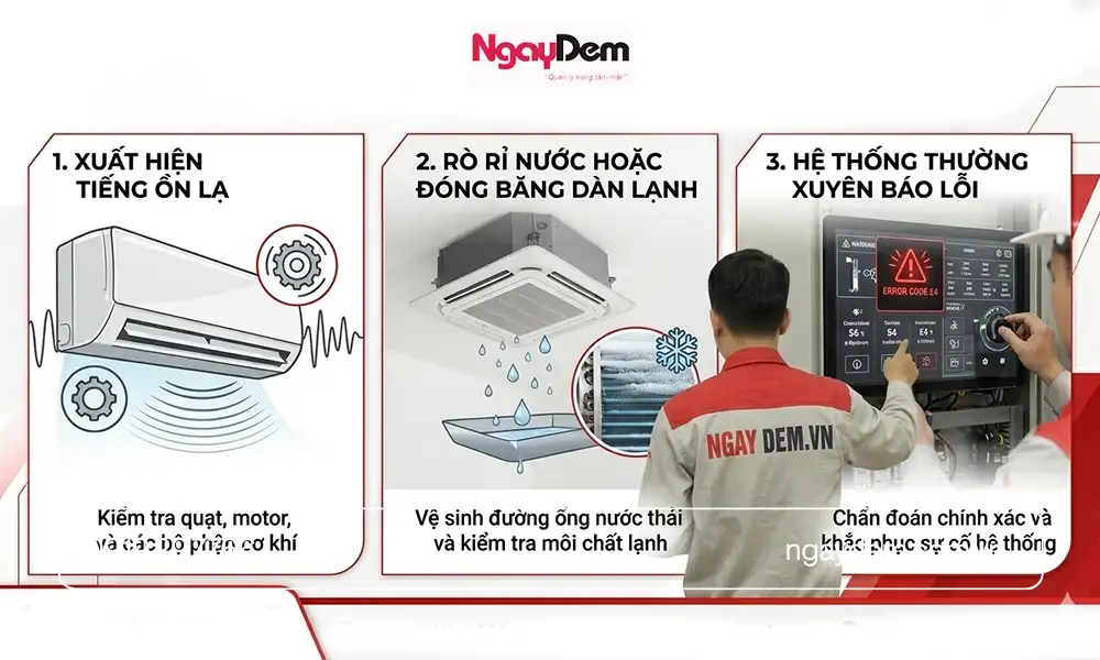Dấu hiệu điều hoà đang cần bảo trì, bảo dưỡng