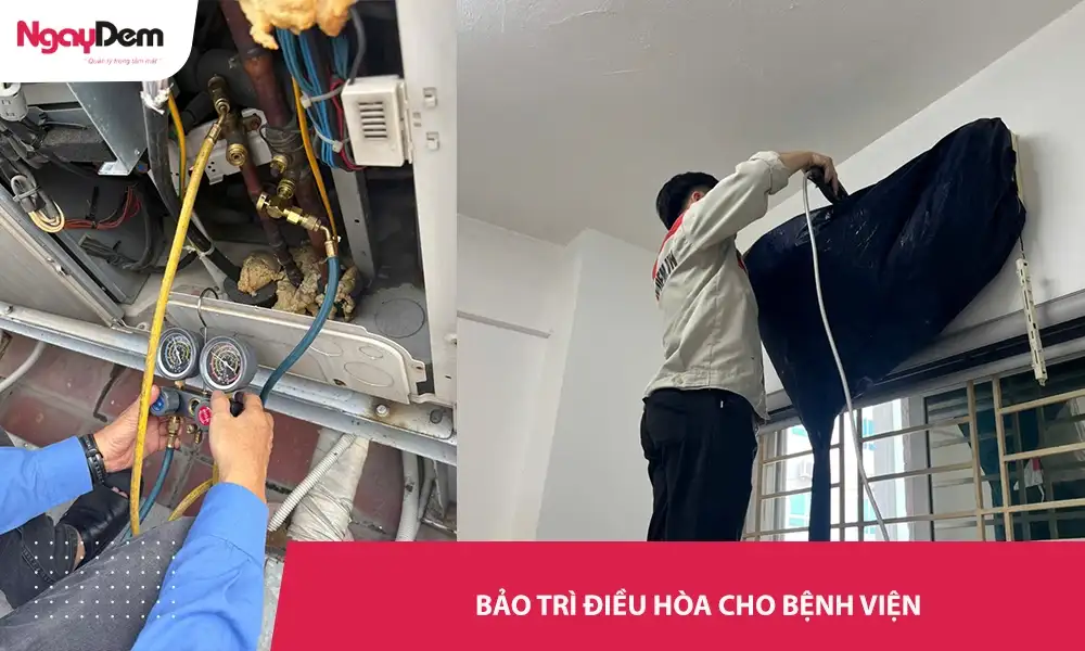 Ngày Đêm bảo trì điều hòa cho bệnh viện – Gọi là có, xử lý ngay