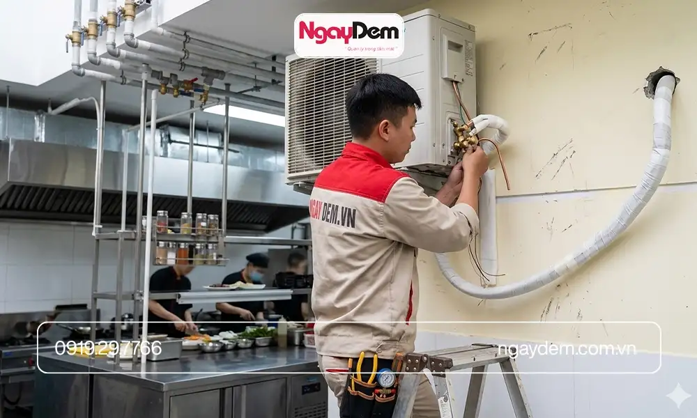 Lắp đặt điều hoà cho nhà hàng tại cơ điện Ngày Đêm mang đến sự hài lòng nhất khách hàng