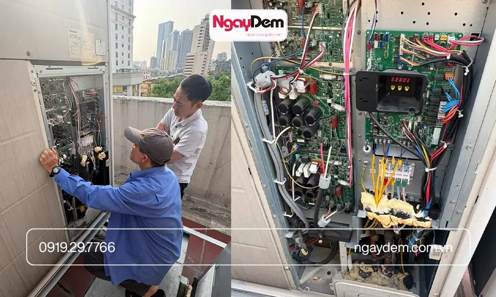 Thực hiện bảo trì điều hòa cho bệnh viện