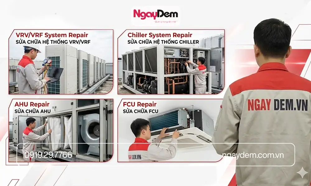 Hạng mục cần thực hiện bảo trì điều hòa Nhà xưởng – khu công nghiệp