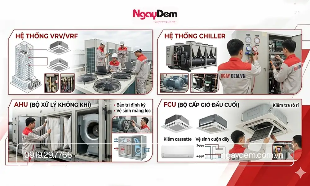 Các hệ thống điều hoà cần phải thực hiện bảo trì định kỳ