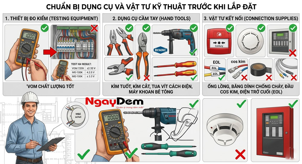 Hướng dẫn lắp đặt thiết bị báo cháy