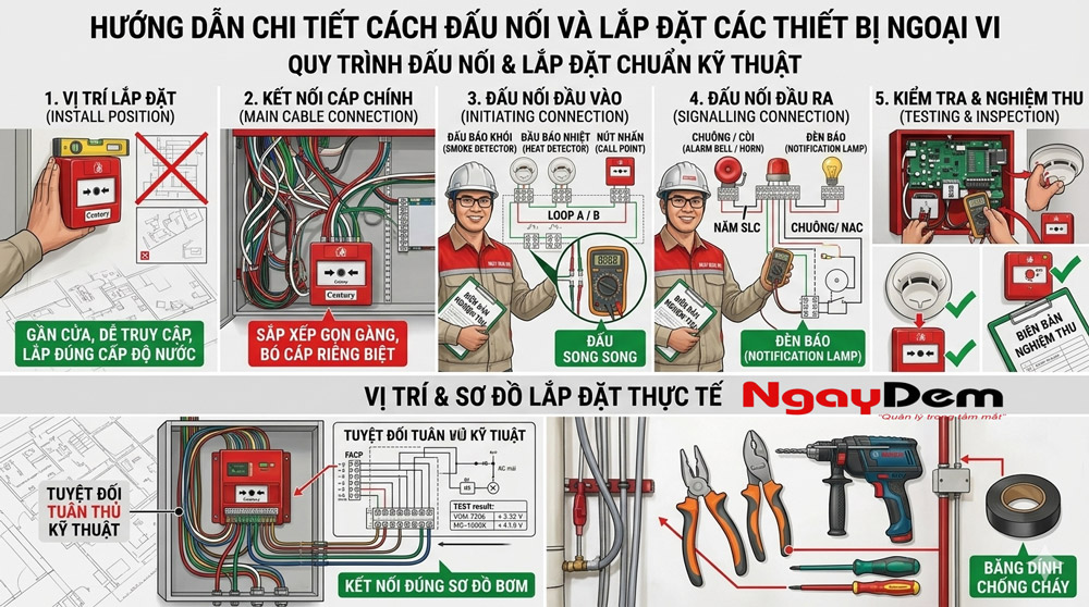 Hướng dẫn lắp đặt thiết bị báo cháy