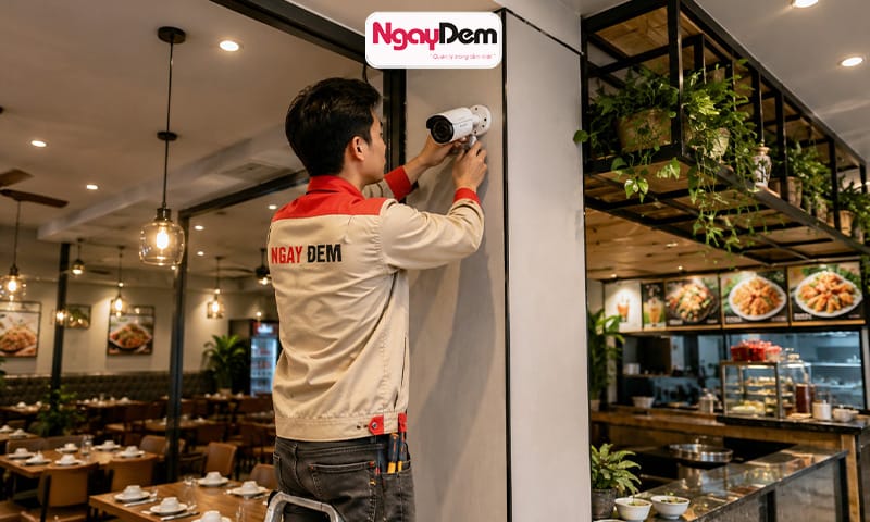 Đến với Cơ điện Ngày Đêm - dịch vụ lắp đặt camera cho nhà hàng, quán ăn,... cam kết hàng chính hãng, hình ảnh rõ nét, hệ thống camera hoạt động ổn định lắp đặt camera cho nhà hàng