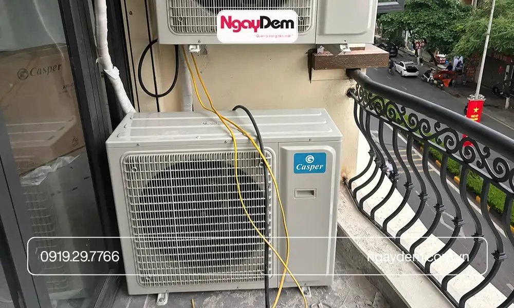 Thực hiện lắp đặt cục nóng điều hòa theo đúng tiêu chuẩn