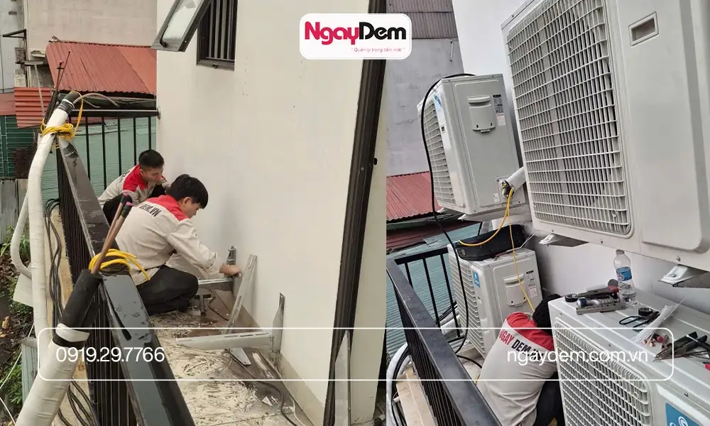 Kỹ thuật lắp đặt dàn cục nóng 