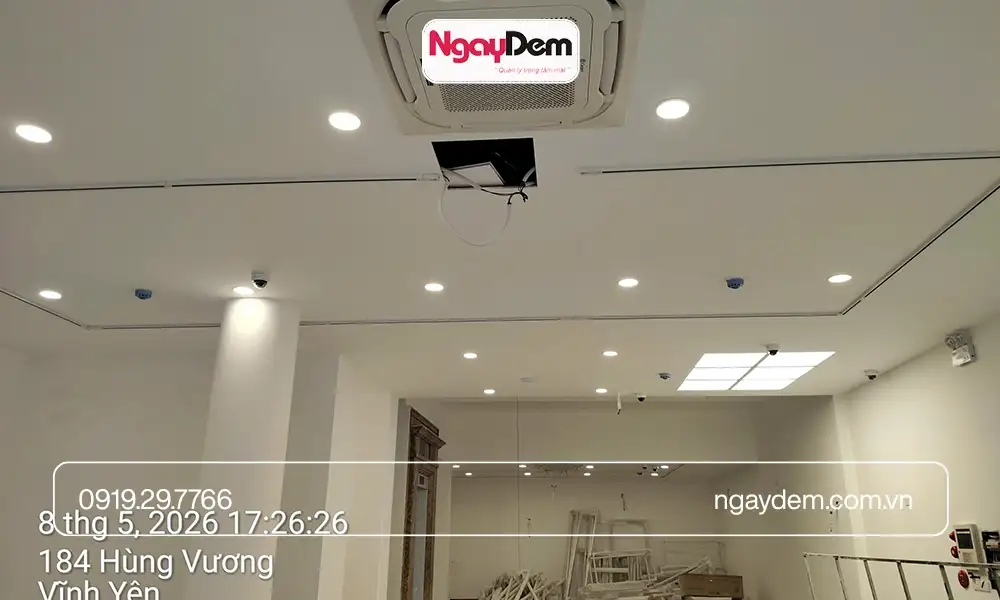 Thi công lắp đặt điều hoà Showroom – cửa hàng loại âm trần tăng thêm tính thẩm mỹ