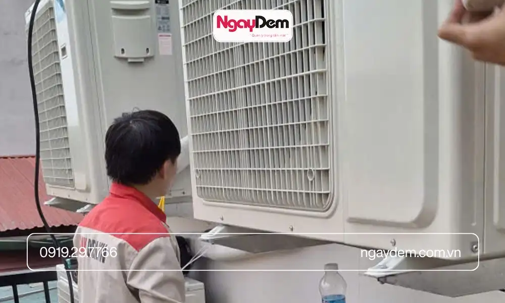 Lắp đặt điều hoà cho toà nhà - Cơ điện Ngày Đêm an tâm chất lượng