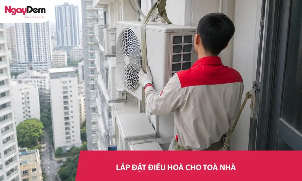Lắp đặt điều hoà cho toà nhà – Giá rẻ – Quy trình chuẩn