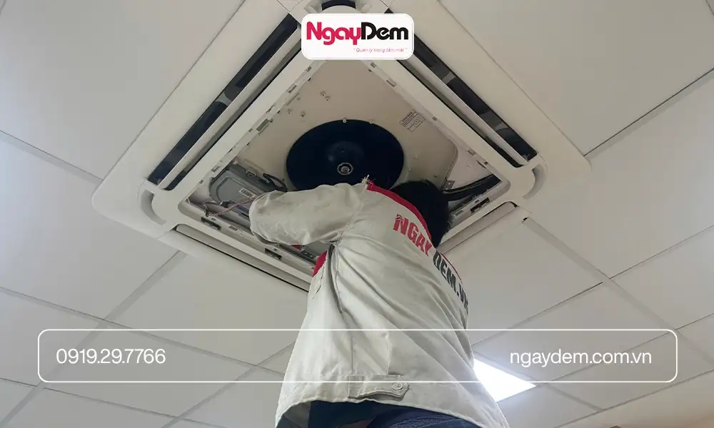 Nhà thầu Ngày Đêm - Lắp đặt điều hòa cho văn phòng uy tín, xử lý nhanh gọn