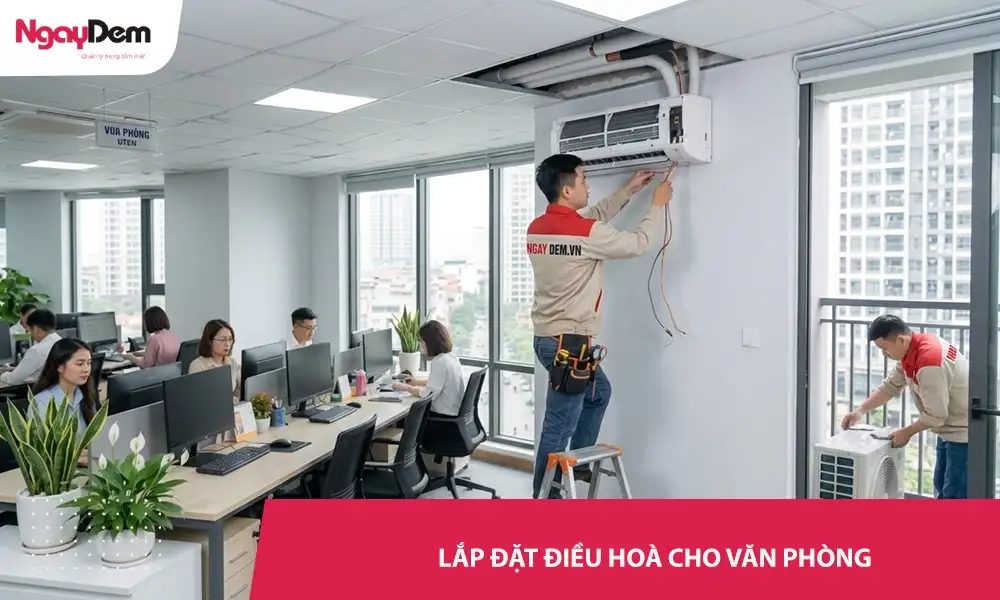 Lắp đặt điều hòa cho văn phòng chuyên nghiệp, nhanh chóng, giá tốt