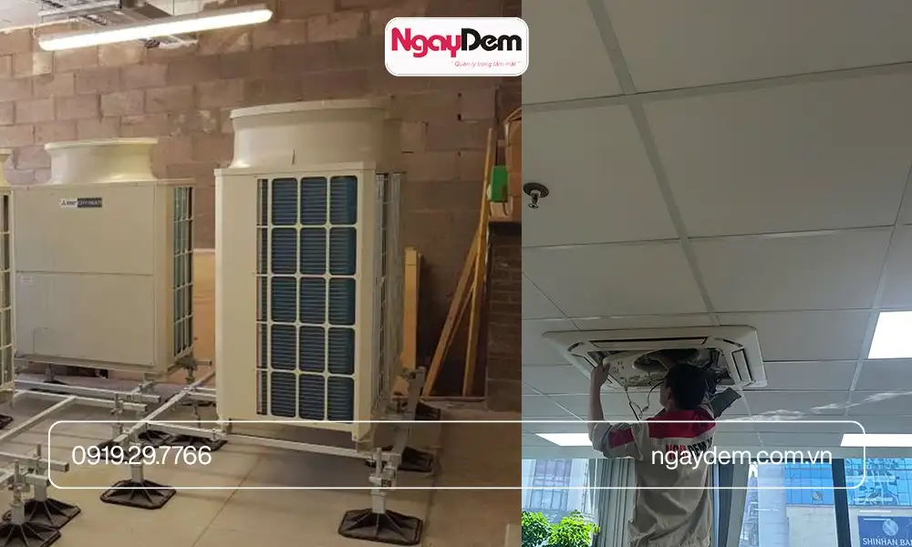 Thi công lắp đặt điều hòa trung tâm VRV / VRF chuyên nghiệp - giá rẻ chỉ có tại Cơ điện Ngày Đêm
