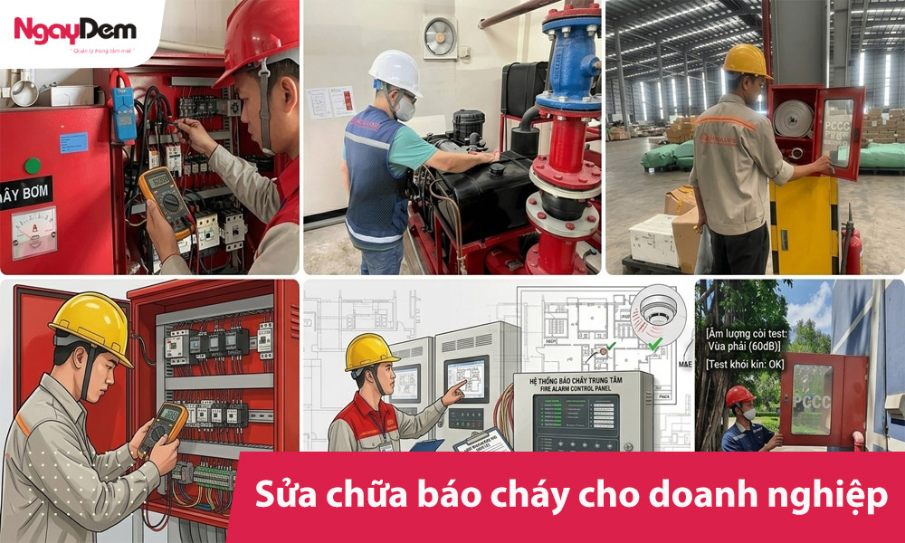 Sửa chữa báo cháy cho doanh nghiệp